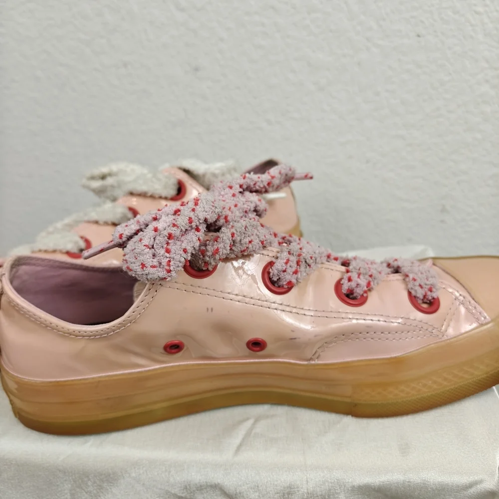 Converse x JW Anderson Chuck 70 Low Top 'Toy' Sneakers Pink Mist Patent Leather